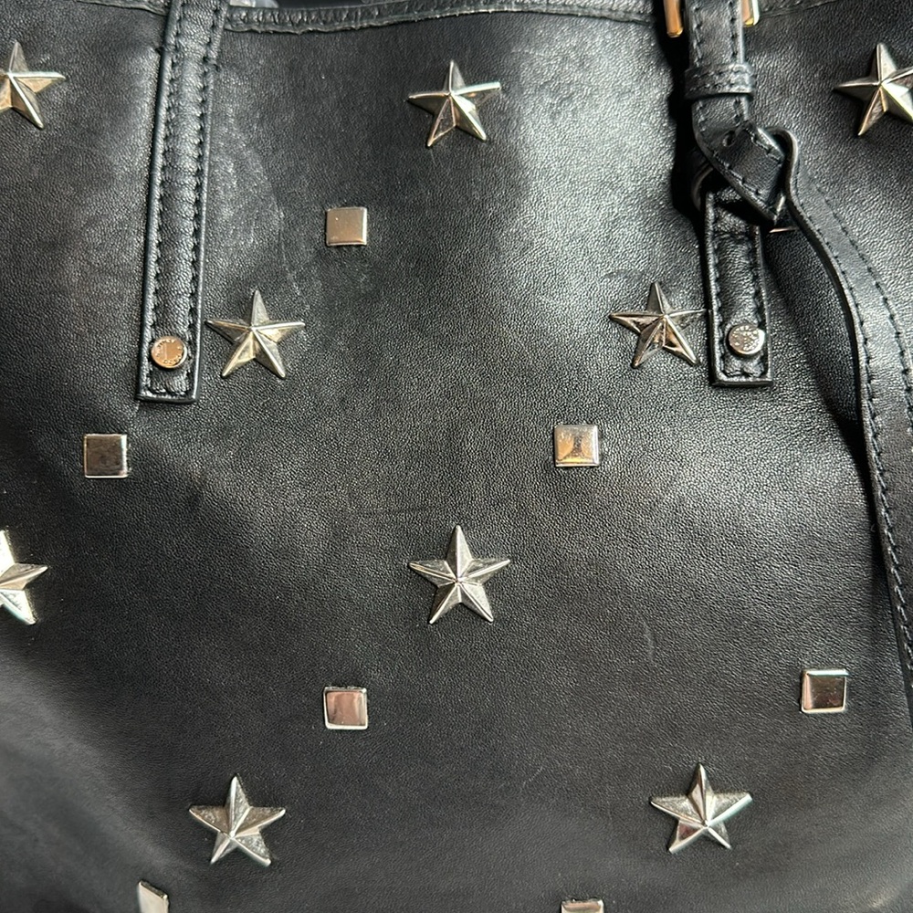 Jimmy Choo Black Leather Studded Handbag & Shoulder Bag, Tote Bag - Picture 15 of 16